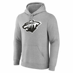 NHL Gray Minnesota Wild Big & Tall Personalized Name & Number Monochrome Pullover Hoodie