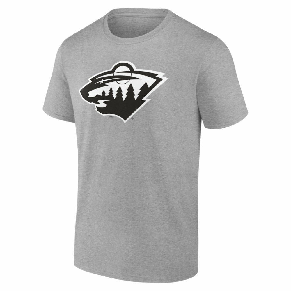NHL Gray Minnesota Wild Big & Tall Personalized Name & Number Monochrome T-Shirt
