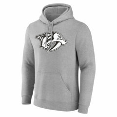 NHL Gray Nashville Predators Big & Tall Personalized Name & Number Monochrome Pullover Hoodie