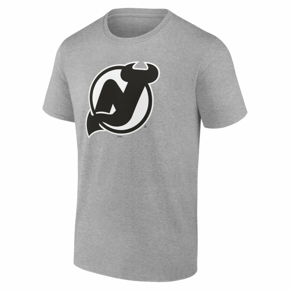 NHL Gray New Jersey Devils Big & Tall Personalized Name & Number Monochrome T-Shirt