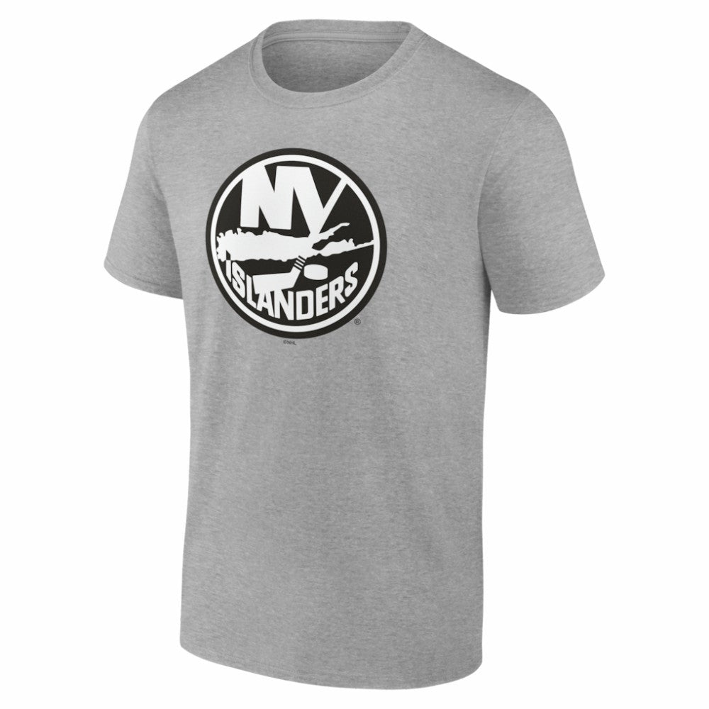 NHL Gray New York Islanders Big & Tall Personalized Name & Number Monochrome T-Shirt