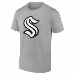 NHL Gray Seattle Kraken Big & Tall Personalized Name & Number Monochrome T-Shirt