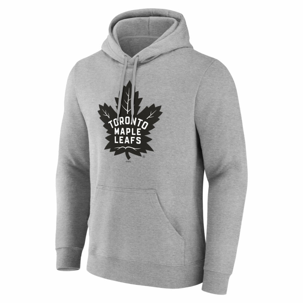 NHL Gray Toronto Maple Leafs Big & Tall Personalized Name & Number Monochrome Pullover Hoodie