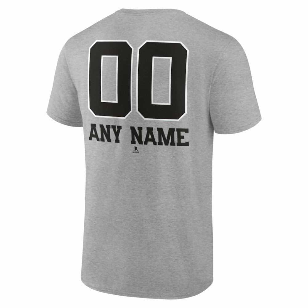 NHL Gray Toronto Maple Leafs Big & Tall Personalized Name & Number Monochrome T-Shirt
