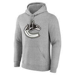 NHL Gray Vancouver Canucks Big & Tall Personalized Name & Number Monochrome Pullover Hoodie