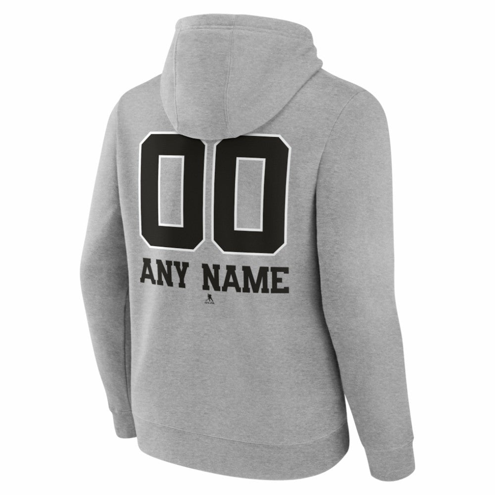 NHL Gray Winnipeg Jets Big & Tall Personalized Name & Number Monochrome Pullover Hoodie