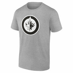 NHL Gray Winnipeg Jets Big & Tall Personalized Name & Number Monochrome T-Shirt
