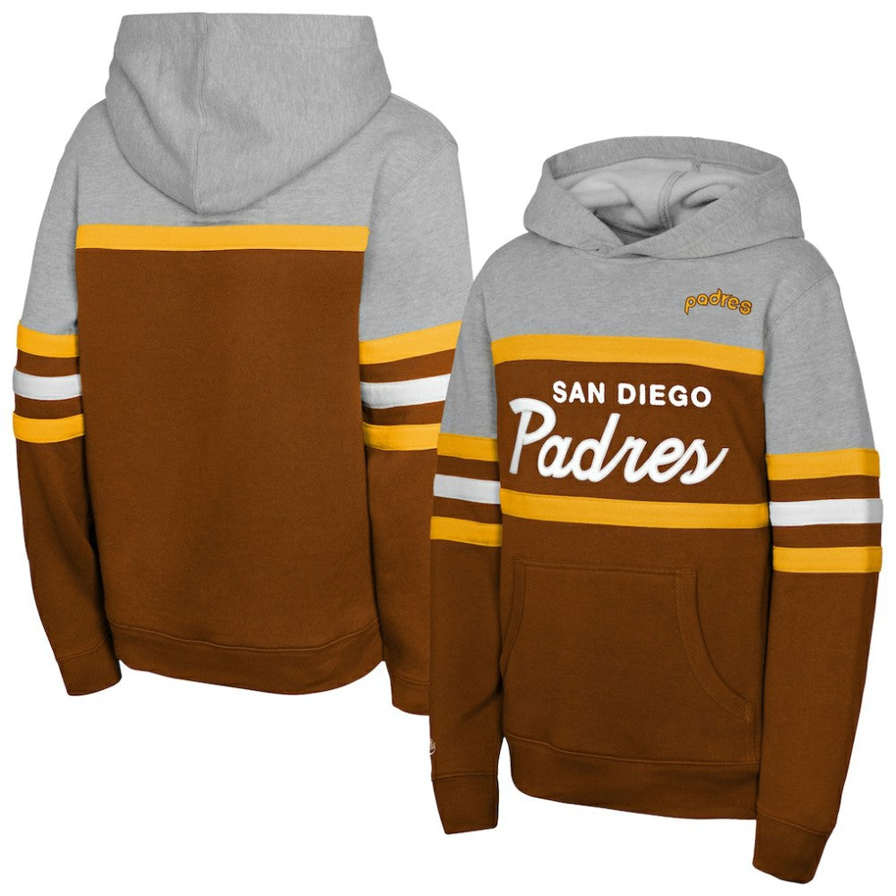 MLB San Diego Padres Mitchell & Ness Youth Cooperstown Head Coach Pullover Hoodie