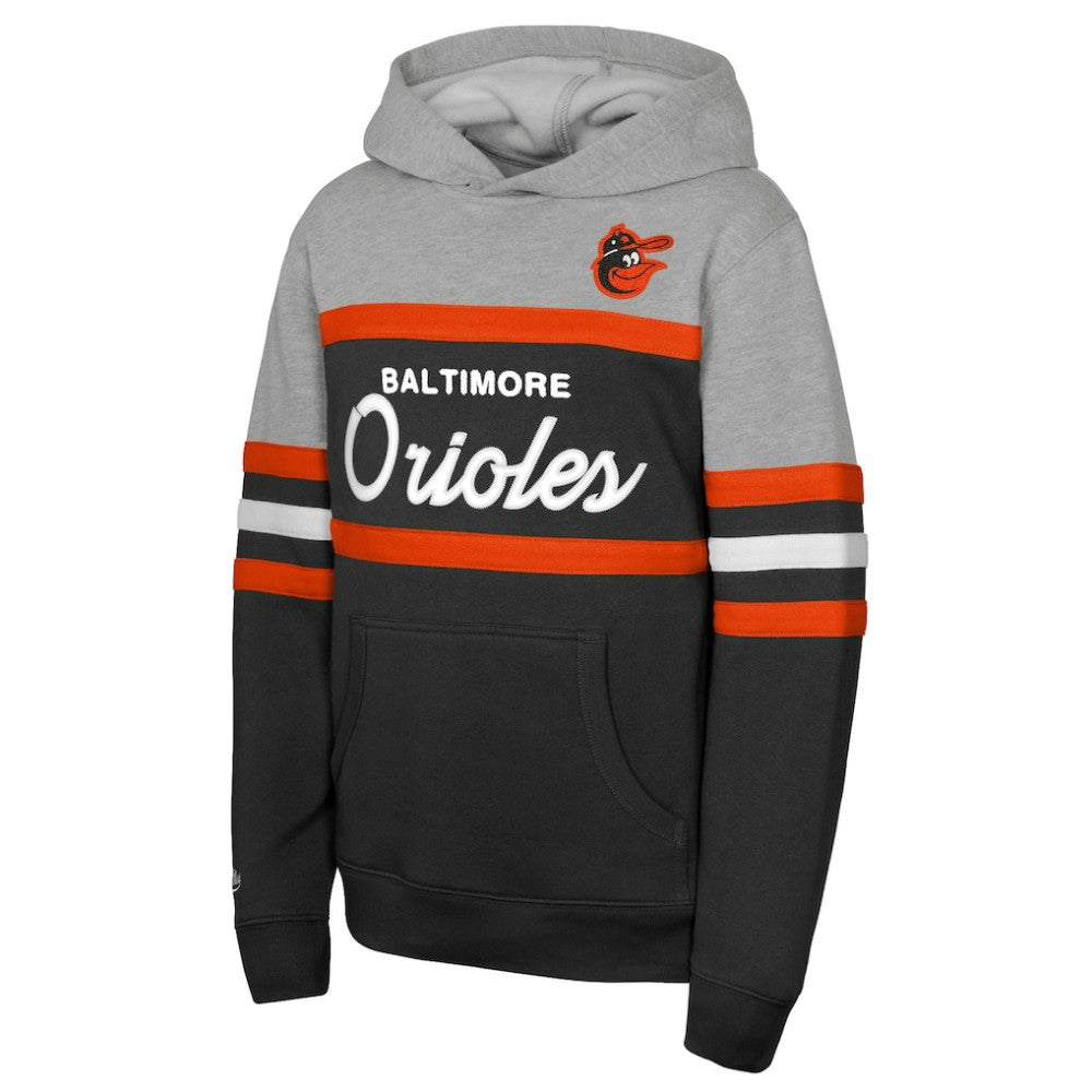 MLB Baltimore Orioles Mitchell & Ness Youth Cooperstown Head Coach Pullover Hoodie