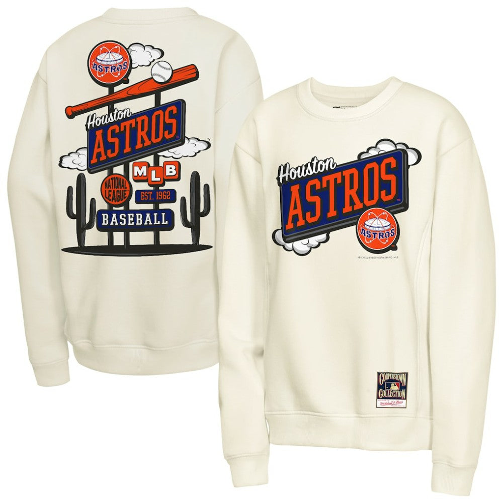 MLB Houston Astros Mitchell & Ness Youth Retro Billboard Sweatshirt