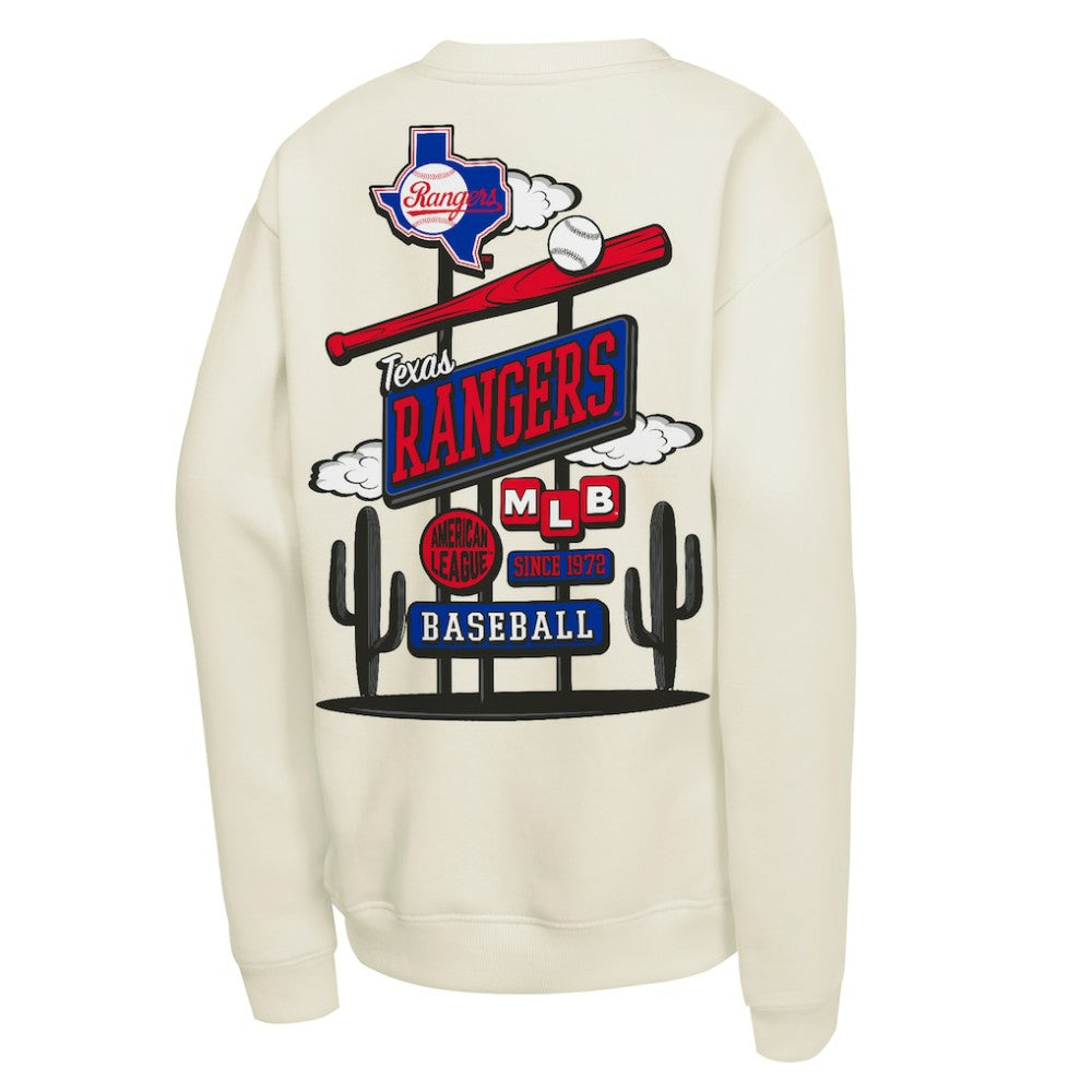 MLB Texas Rangers Mitchell & Ness Youth Retro Billboard Sweatshirt