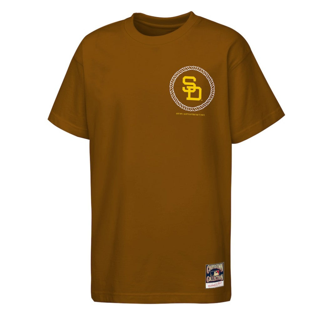 MLB San Diego Padres Mitchell & Ness Youth Cooperstown Rodeo Rope T-Shirt