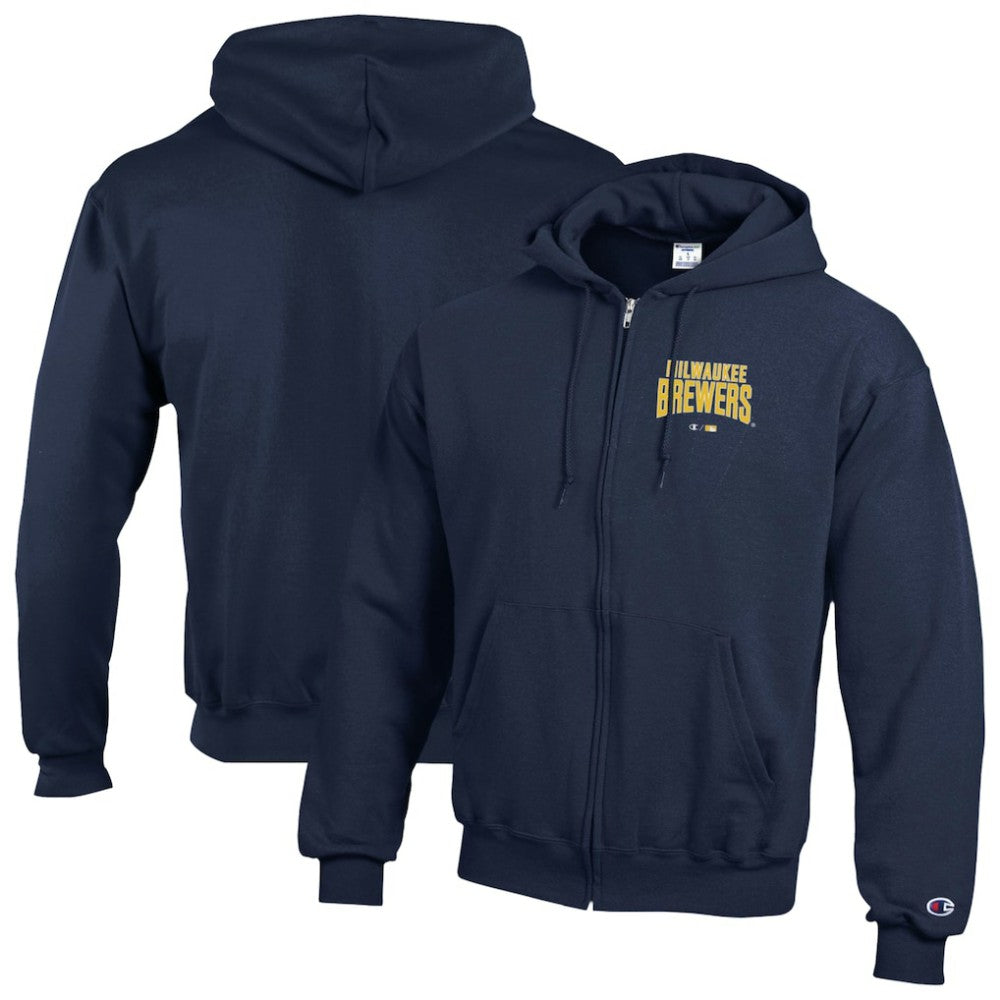 MLB Milwaukee Brewers Champion Eco Powerblend Full-Zip Hoodie