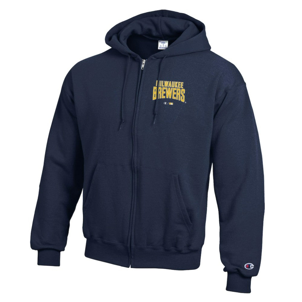 MLB Milwaukee Brewers Champion Eco Powerblend Full-Zip Hoodie