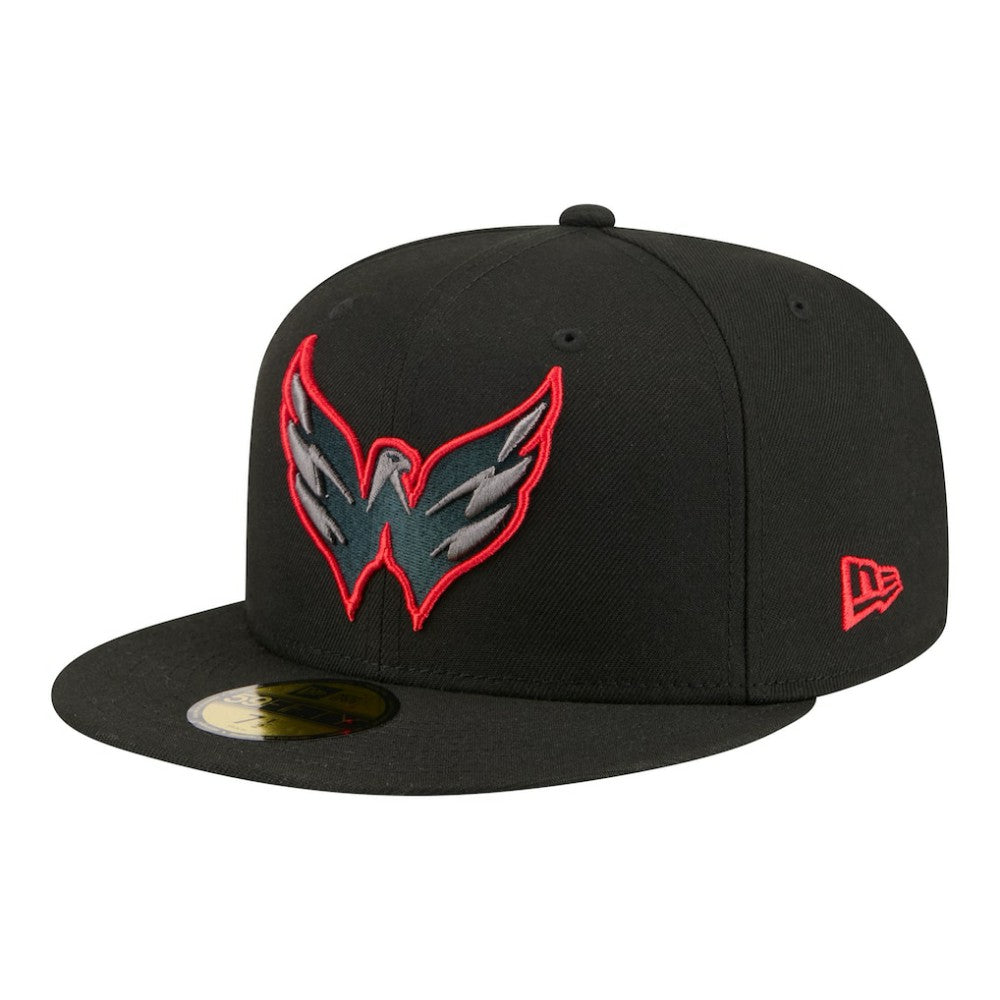 NHL Black Washington Capitals New Era Color Pop 59FIFTY Fitted Hat
