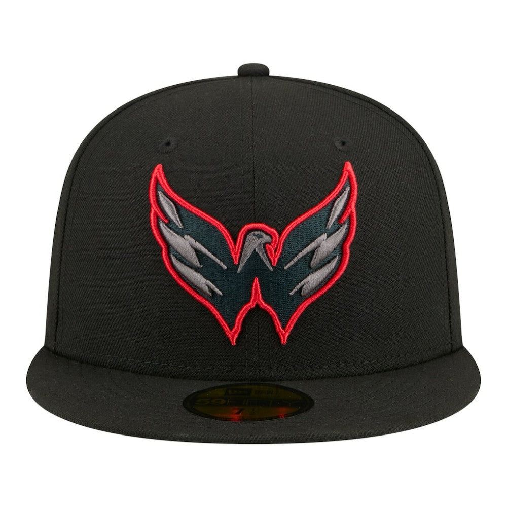 NHL Black Washington Capitals New Era Color Pop 59FIFTY Fitted Hat
