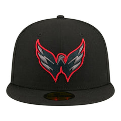NHL Black Washington Capitals New Era Color Pop 59FIFTY Fitted Hat