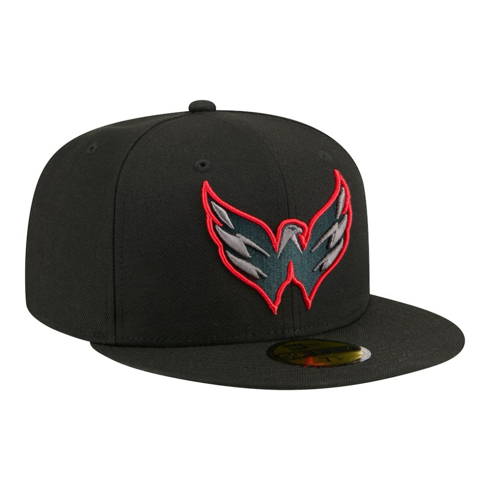 NHL Black Washington Capitals New Era Color Pop 59FIFTY Fitted Hat