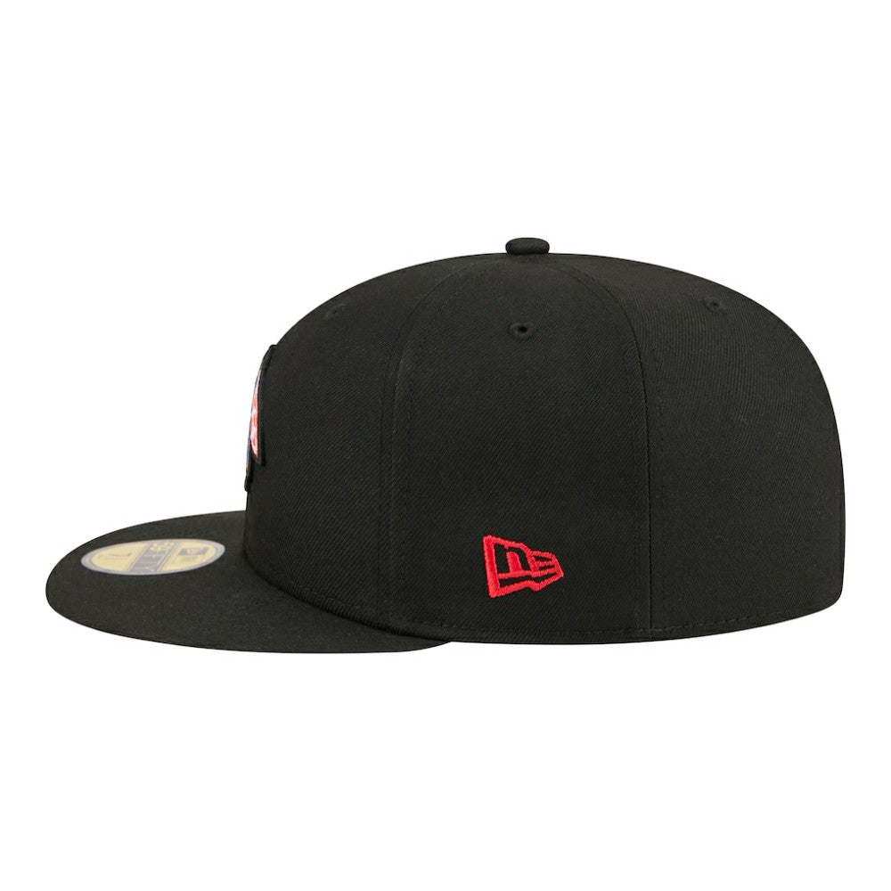NHL Black Chicago Blackhawks New Era Color Pop 59FIFTY Fitted Hat