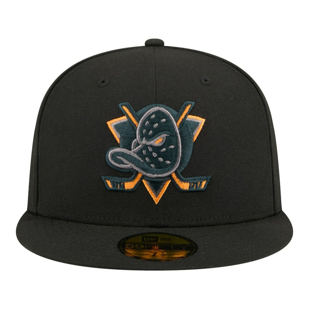 NHL Black Anaheim Ducks New Era Color Pop 59FIFTY Fitted Hat
