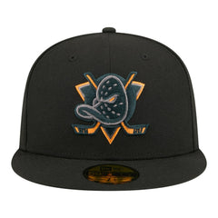 NHL Black Anaheim Ducks New Era Color Pop 59FIFTY Fitted Hat