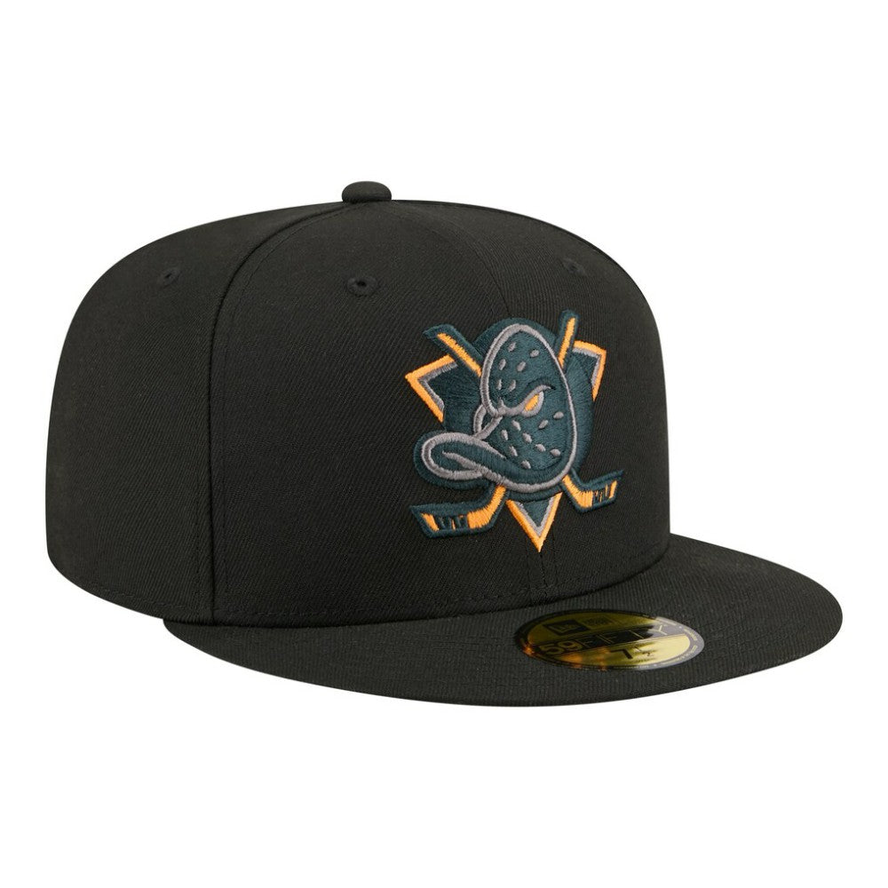 NHL Black Anaheim Ducks New Era Color Pop 59FIFTY Fitted Hat