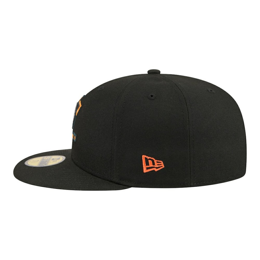 NHL Black Anaheim Ducks New Era Color Pop 59FIFTY Fitted Hat