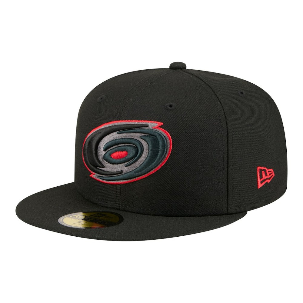 NHL Black Carolina Hurricanes New Era Color Pop 59FIFTY Fitted Hat