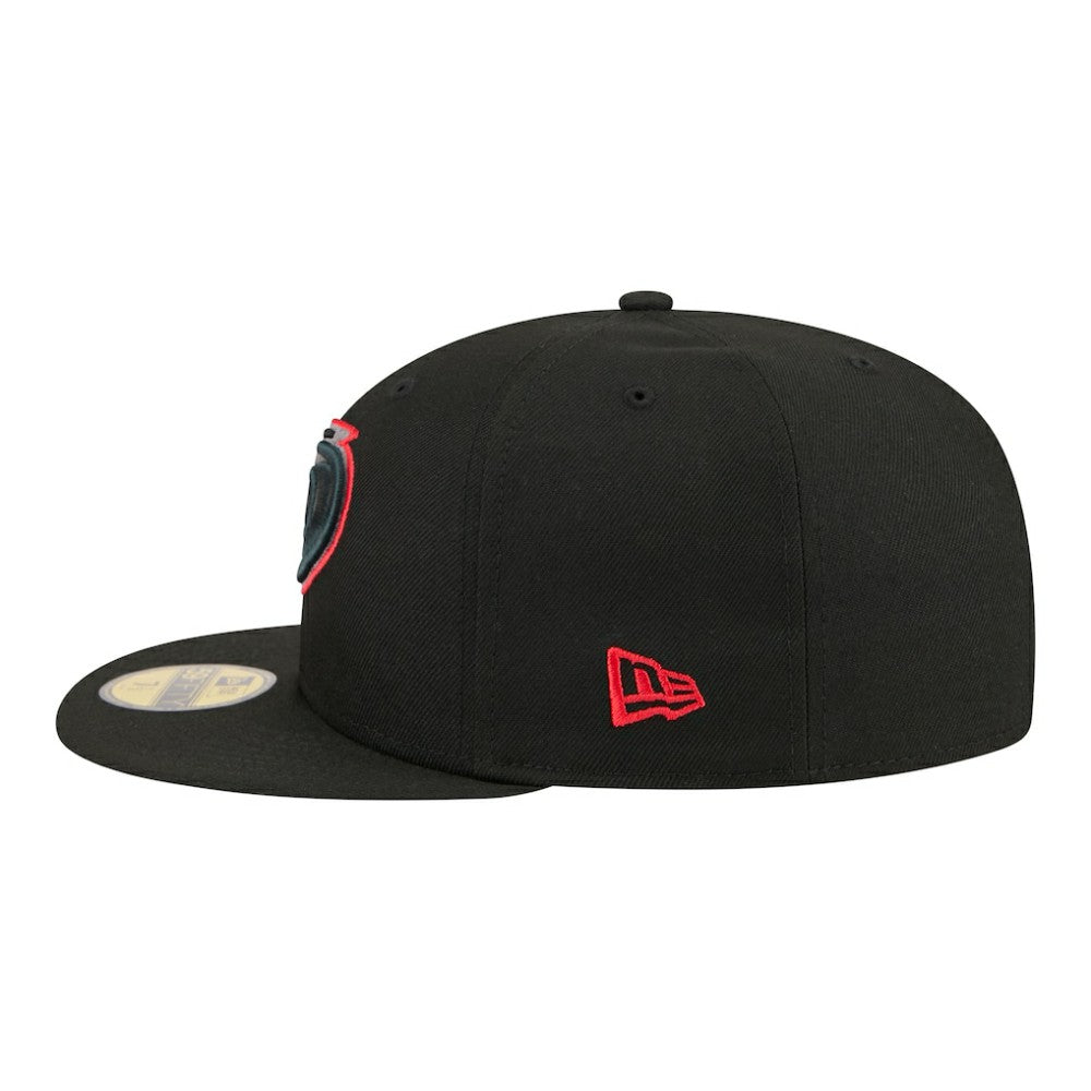 NHL Black Carolina Hurricanes New Era Color Pop 59FIFTY Fitted Hat