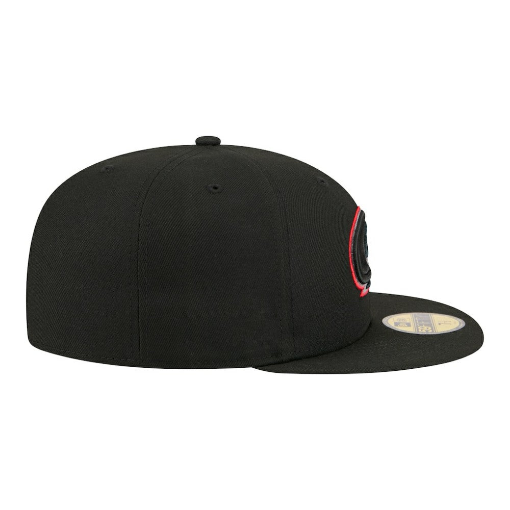 NHL Black Carolina Hurricanes New Era Color Pop 59FIFTY Fitted Hat