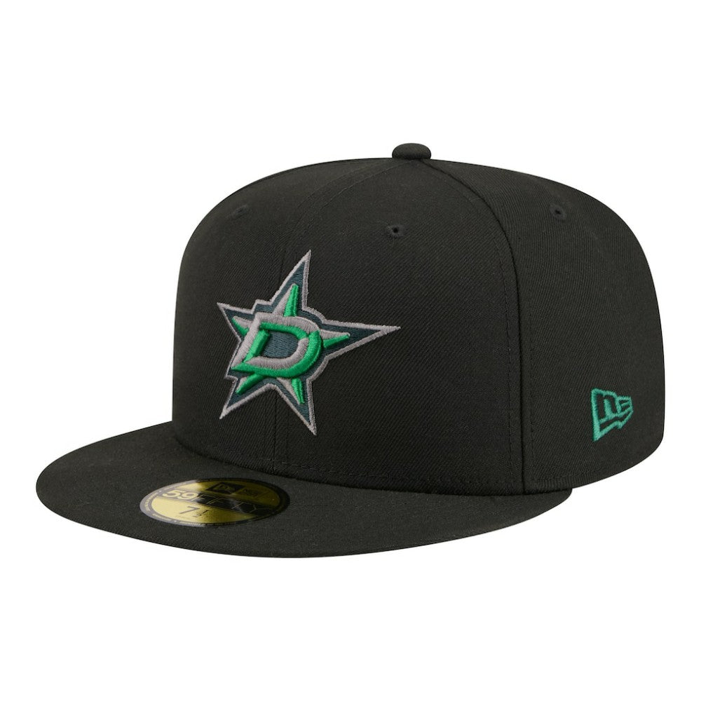 NHL Black Dallas Stars New Era Color Pop 59FIFTY Fitted Hat