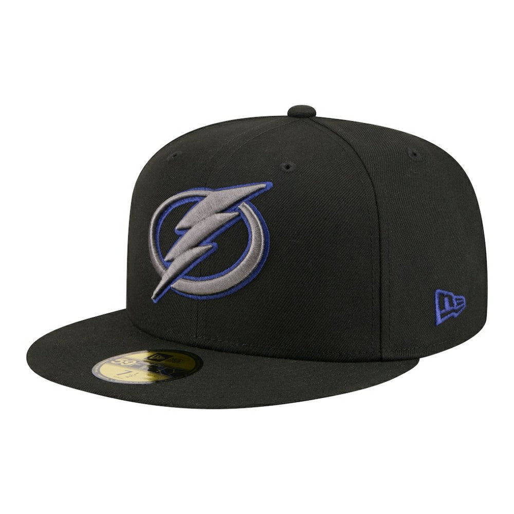 NHL Black Tampa Bay Lightning New Era Color Pop 59FIFTY Fitted Hat