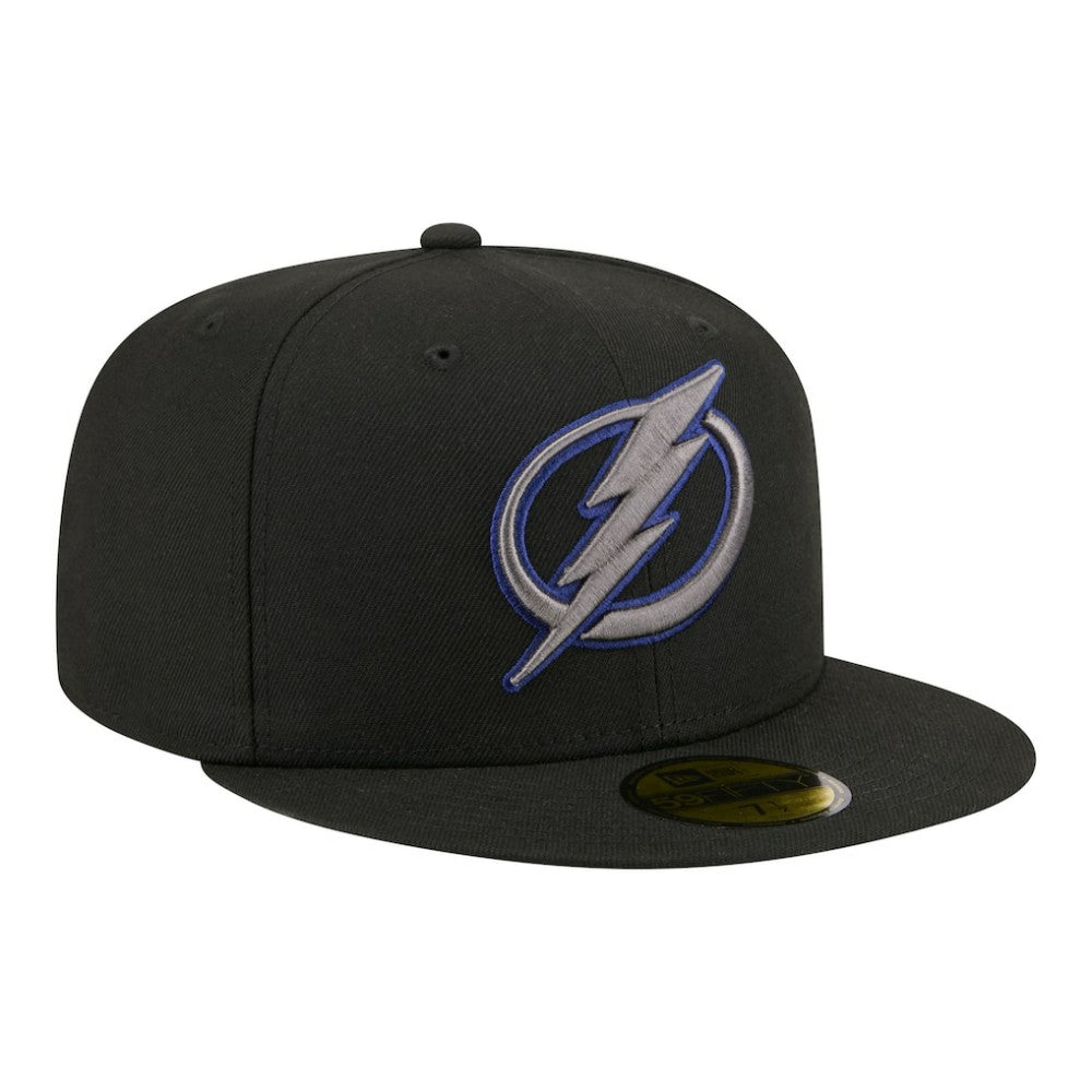 NHL Black Tampa Bay Lightning New Era Color Pop 59FIFTY Fitted Hat