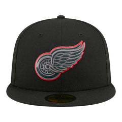 NHL Black Detroit Red Wings New Era Color Pop 59FIFTY Fitted Hat