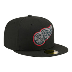 NHL Black Detroit Red Wings New Era Color Pop 59FIFTY Fitted Hat