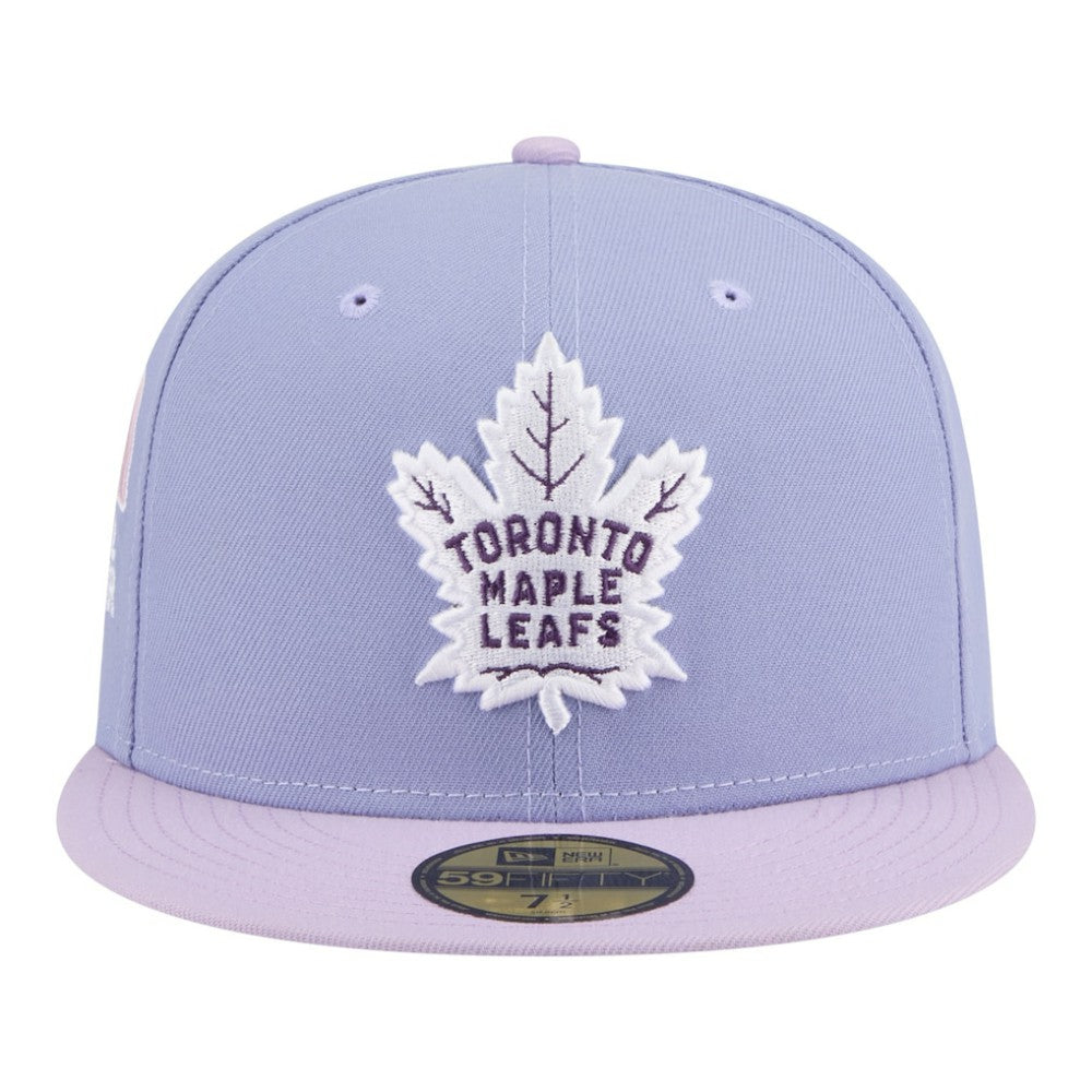 NHL Light Purple/Purple Toronto Maple Leafs New Era Lavender Bloom 59FIFTY Fitted Hat