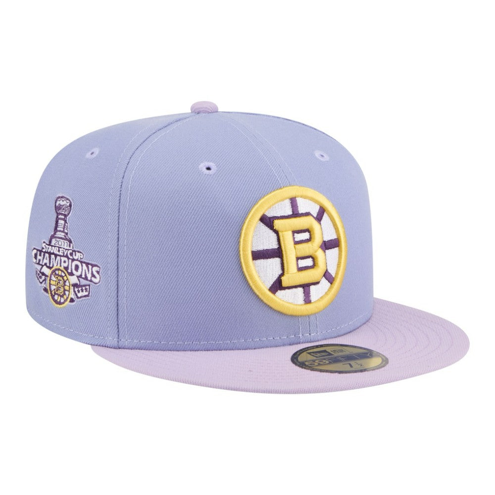 NHL Light Purple/Purple Boston Bruins New Era Lavender Bloom 59FIFTY Fitted Hat