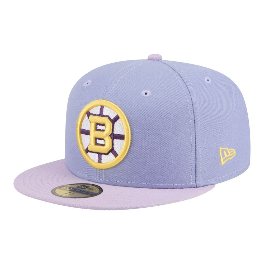 NHL Light Purple/Purple Boston Bruins New Era Lavender Bloom 59FIFTY Fitted Hat