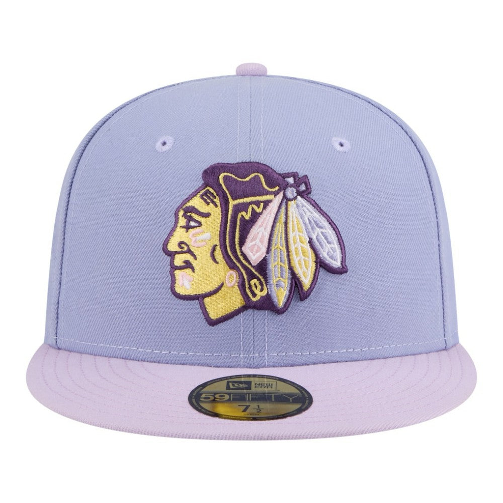 NHL Light Purple/Purple Chicago Blackhawks New Era Lavender Bloom 59FIFTY Fitted Hat