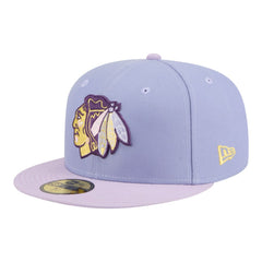NHL Light Purple/Purple Chicago Blackhawks New Era Lavender Bloom 59FIFTY Fitted Hat
