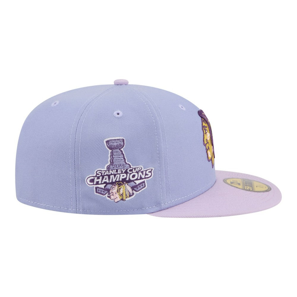 NHL Light Purple/Purple Chicago Blackhawks New Era Lavender Bloom 59FIFTY Fitted Hat