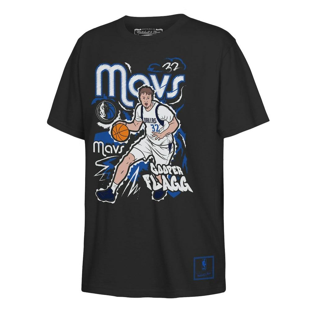 NBA Cooper Flagg Dallas Mavericks Outerstuff Youth Chalked Up Player Name & Number T-Shirt sale