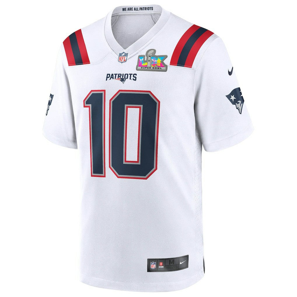 Drake Maye  Super Bowl LX Patch Game Jersey - New England Patriots