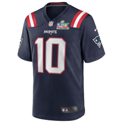 Drake Maye  Super Bowl LX Patch Game Jersey - New England Patriots