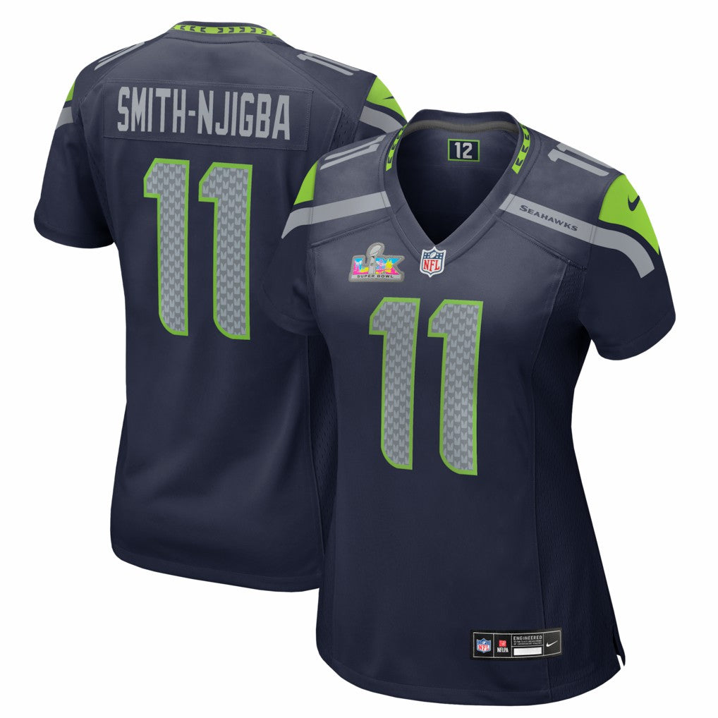 Jaxon Smith-Njigba  Women's Super Bowl LX Patch Game Jersey - Seattle Seahawks