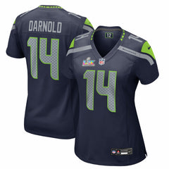 Sam Darnold  Women's Super Bowl LX Patch Game Jersey - Seattle Seahawks