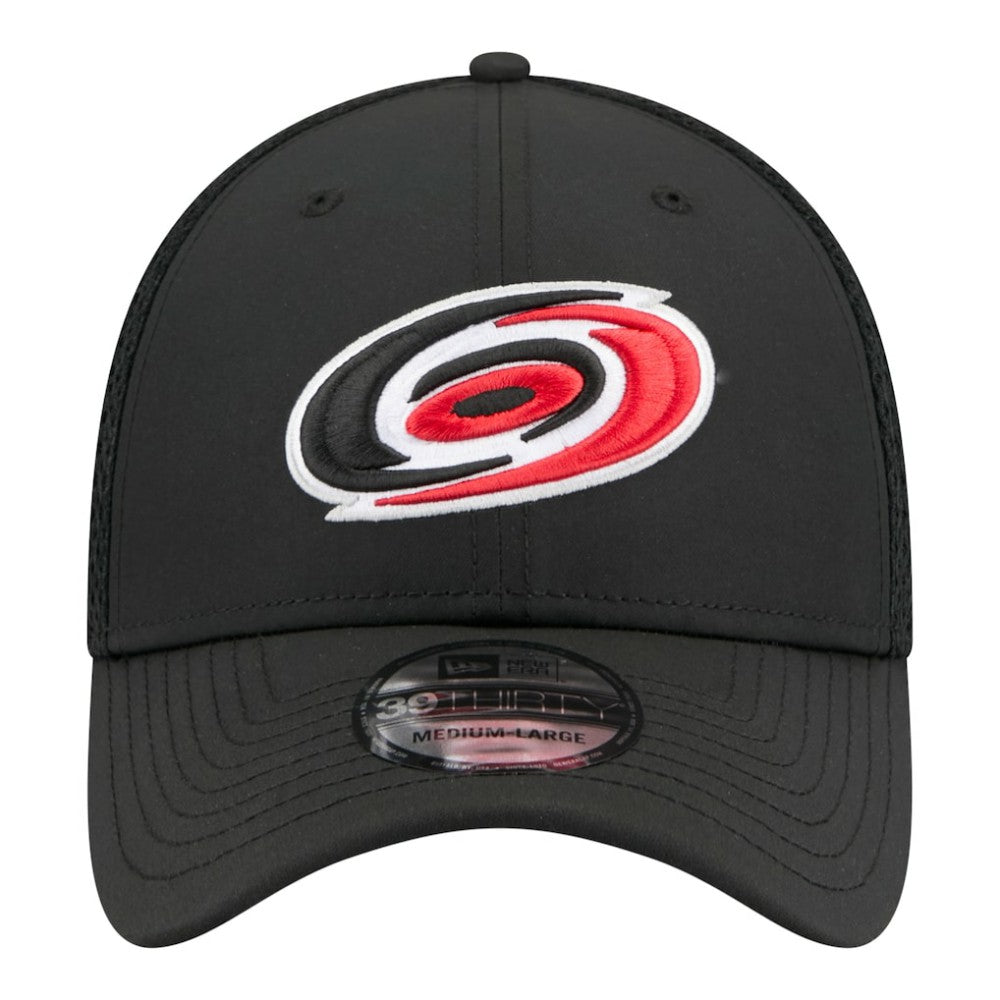 NHL Black Carolina Hurricanes New Era Logo 39THIRTY Flex Hat