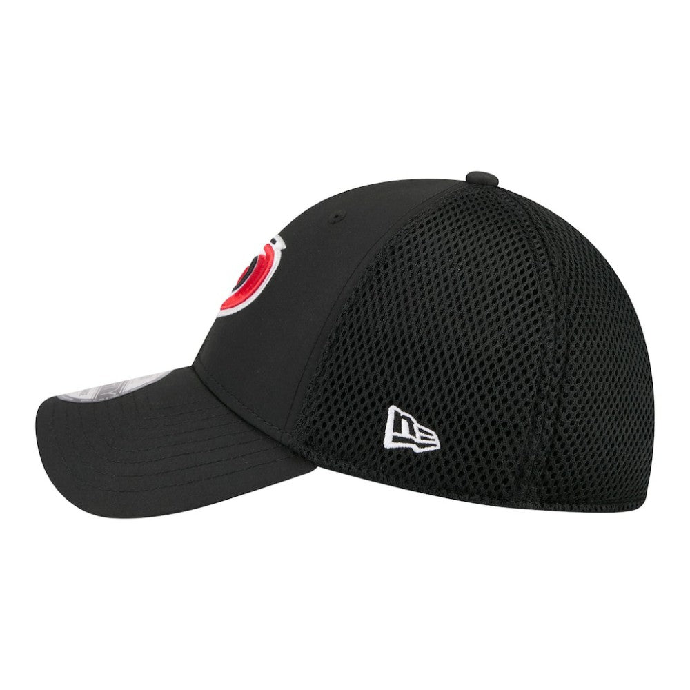 NHL Black Carolina Hurricanes New Era Logo 39THIRTY Flex Hat