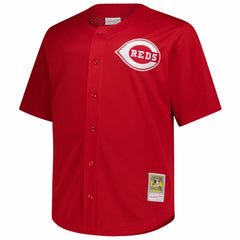 MLB Deion Sanders Cincinnati Reds Mitchell & Ness Big & Tall Cooperstown Mesh Batting Practice Jersey