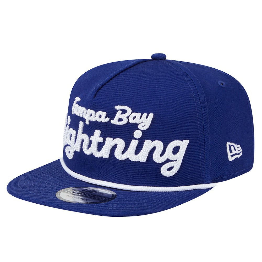 NHL Blue Tampa Bay Lightning New Era Team Text Golfer Adjustable Hat